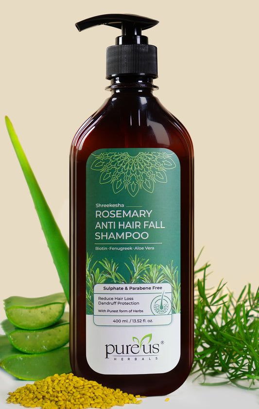 Pureus Herbals Shreekesha Rosemary Anti Hair Fall Sulphate & Paraben Free Shampoo